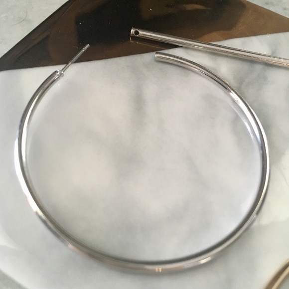 'Longing' Drop Bar Hoop Gold Silver Gypsy Earrings - Picture 7 of 7